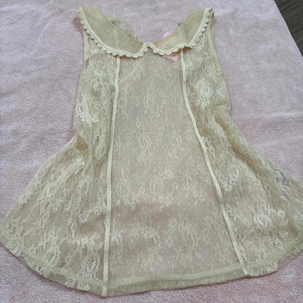 y2k lace‎ polka dot fairy core top - Picture 2 of 6
